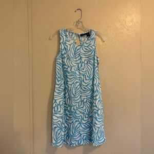 NWT Tahari 100% Washable Linen Shift dress sz XS.